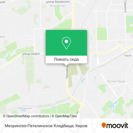 Карта Мезринско-Петелинское Кладбище