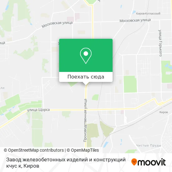 Карта Завод железобетонных изделий и конструкций кчус к