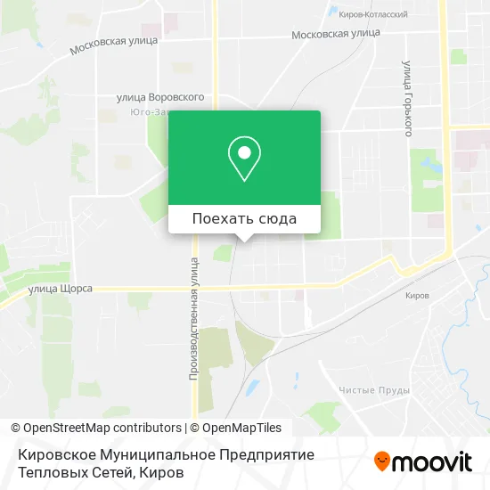 Карта Кировское Муниципальное Предприятие Тепловых Сетей