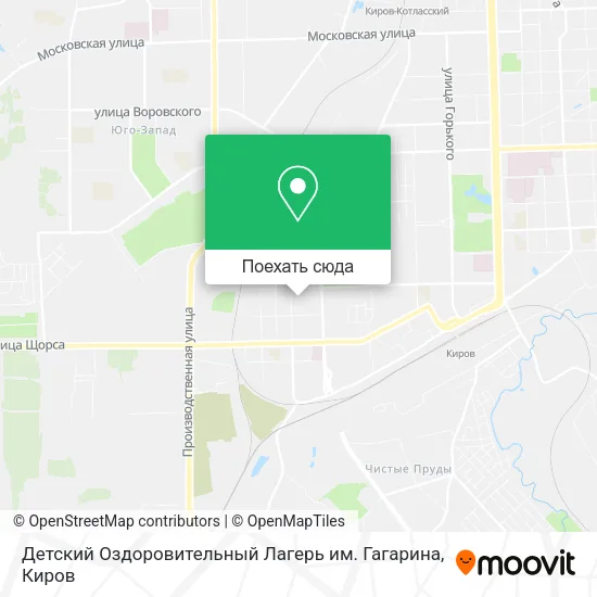 Карта Детский Оздоровительный Лагерь им. Гагарина