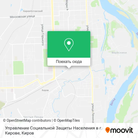Карта Управление Социальной Защиты Населения в г. Кирове