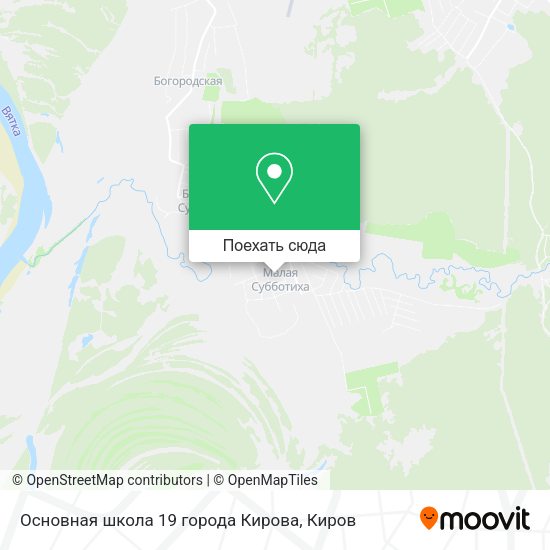 Карта Основная школа 19 города Кирова