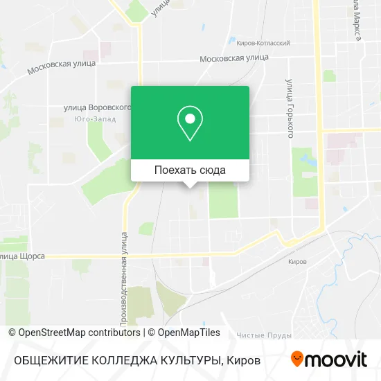 Карта ОБЩЕЖИТИЕ КОЛЛЕДЖА КУЛЬТУРЫ