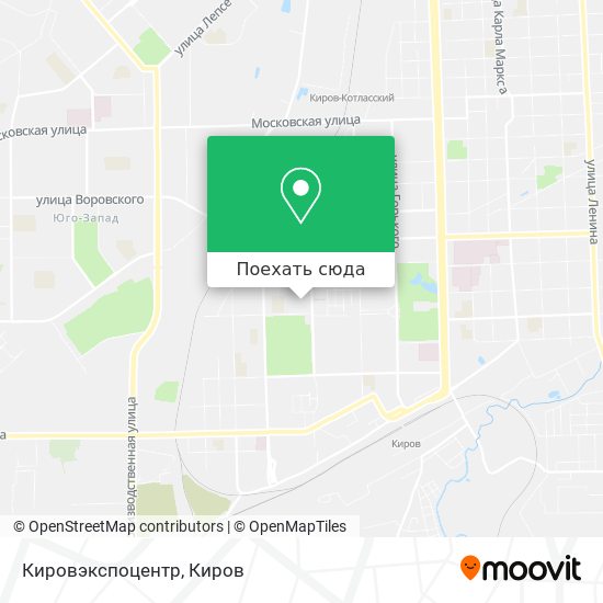 Карта Кировэкспоцентр