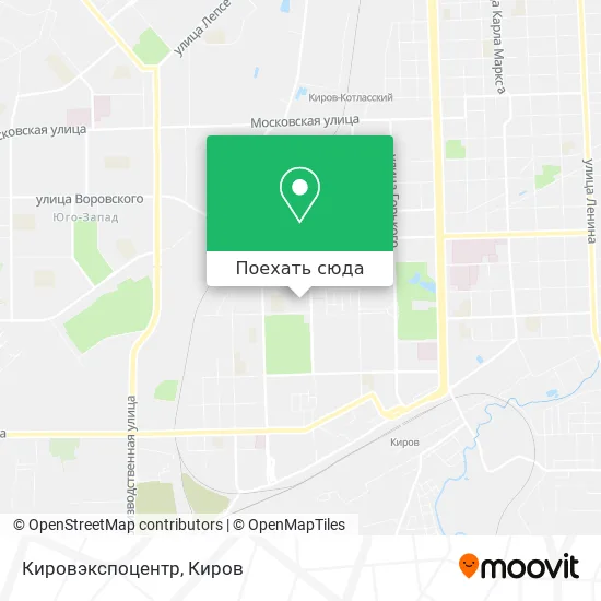 Карта Кировэкспоцентр