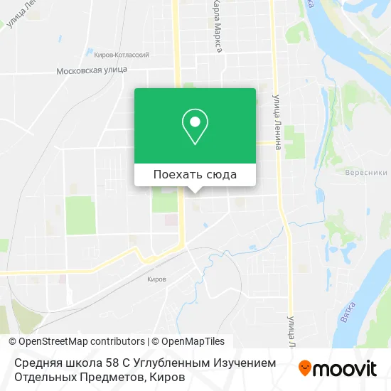 Карта Средняя школа 58 С Углубленным Изучением Отдельных Предметов