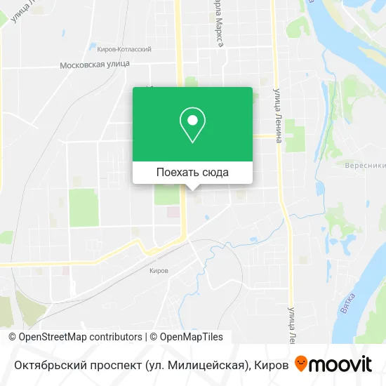 Карта Октябрьский проспект (ул. Милицейская)