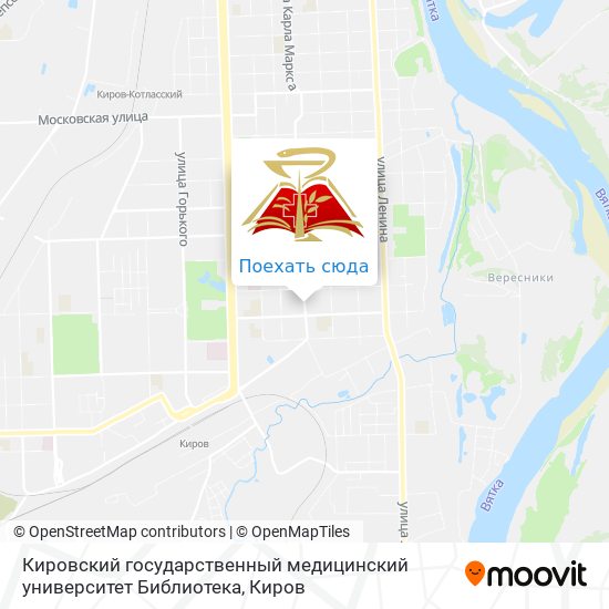 Карта Кировский государственный медицинский университет Библиотека