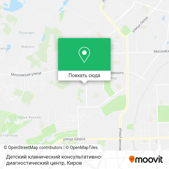 Карта Детский клинический консультативно-диагностический центр