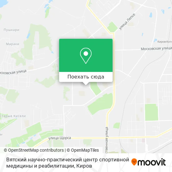 Карта Вятский научно-практический центр спортивной медицины и реабилитации