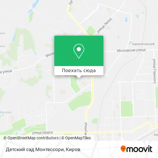 Карта Детский сад Монтессори