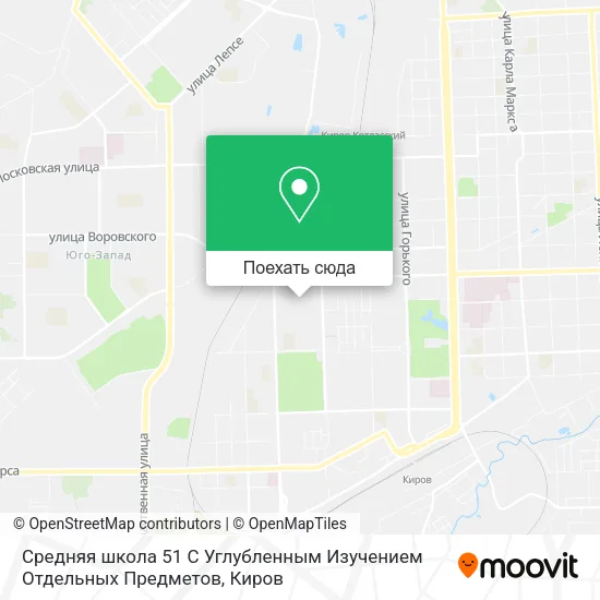 Карта Средняя школа 51 С Углубленным Изучением Отдельных Предметов