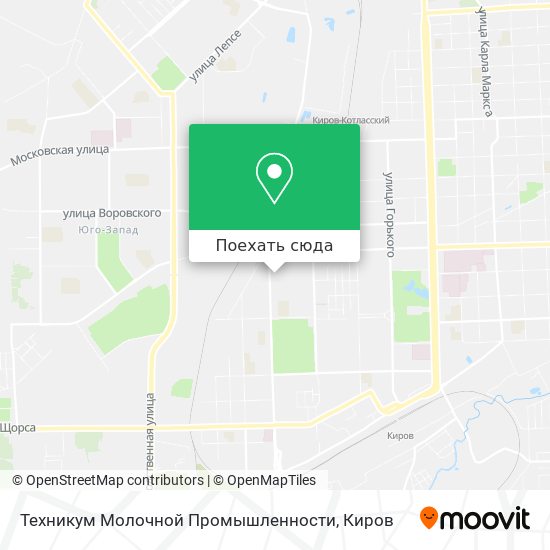 Карта Техникум Молочной Промышленности