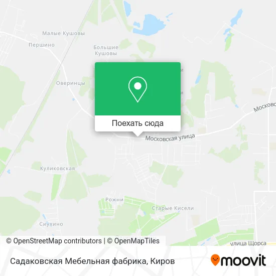 Карта Садаковская Мебельная фабрика