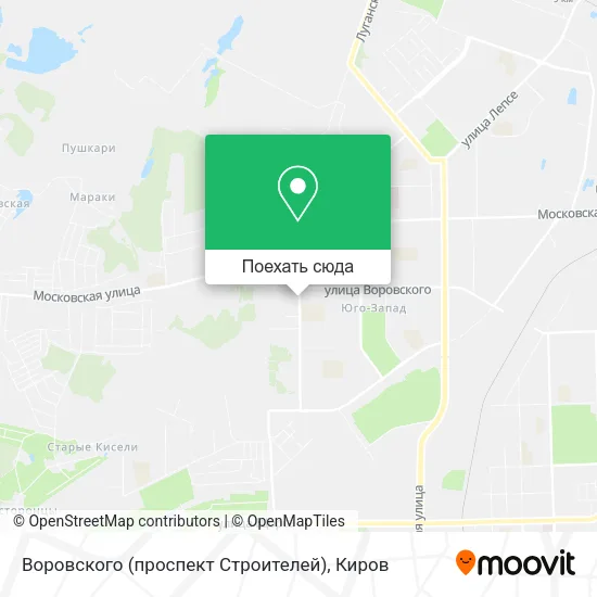 Карта Воровского (проспект Строителей)