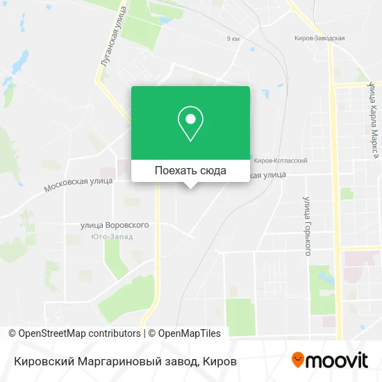 Карта Кировский Маргариновый завод