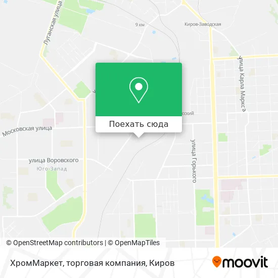 Карта ХромМаркет, торговая компания