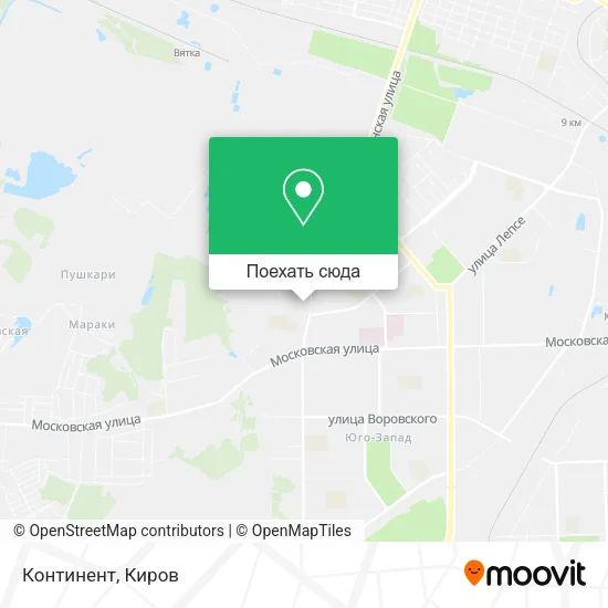 Карта Континент