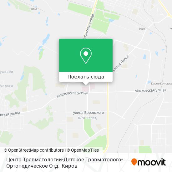 Карта Центр Травматологии-Детское Травматолого-Ортопедическое Отд.