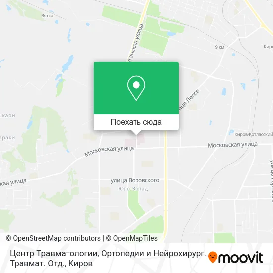 Карта Центр Травматологии, Ортопедии и Нейрохирург. Травмат. Отд.