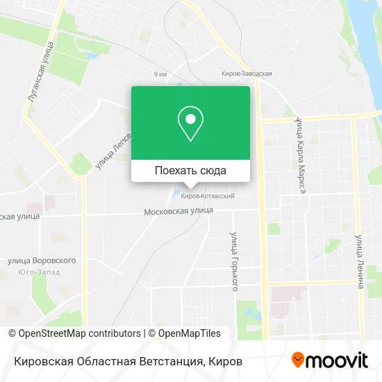 Карта Кировская Областная Ветстанция