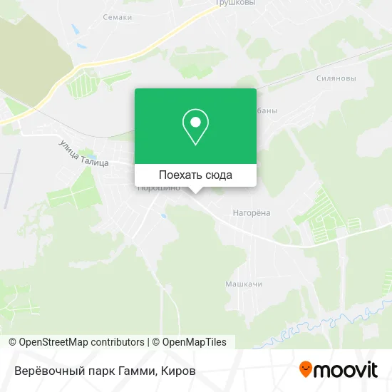 Карта Верёвочный парк Гамми