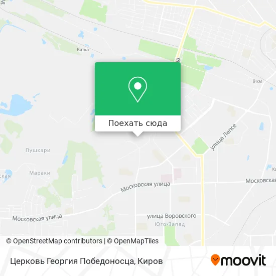 Карта Церковь Георгия Победоносца