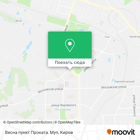 Карта Весна пункт Проката. Муп
