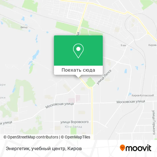 Карта Энергетик, учебный центр
