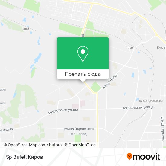 Карта Sp Bufet