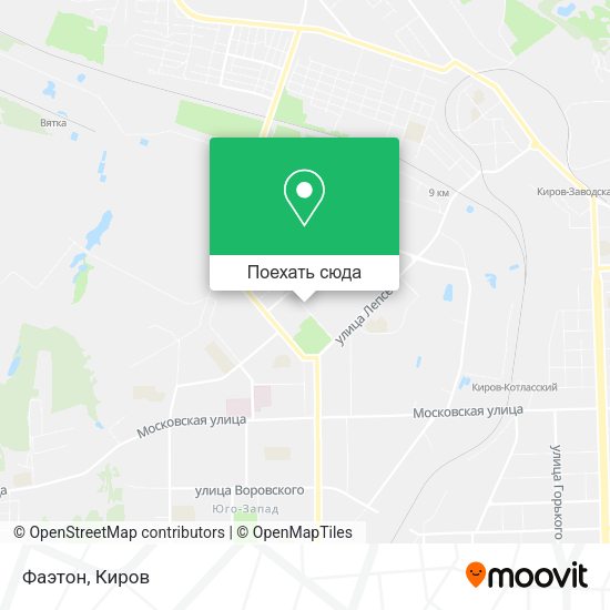 Карта Фаэтон