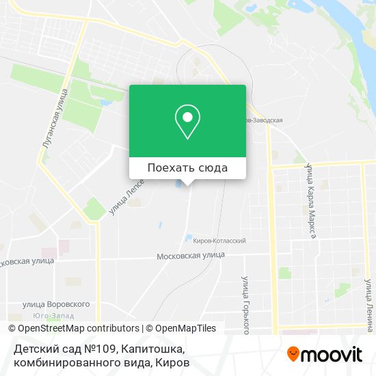 Карта Детский сад №109, Капитошка, комбинированного вида