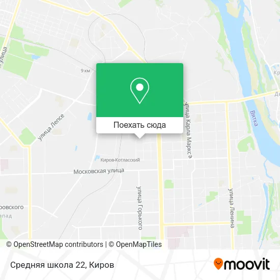Карта Средняя школа 22