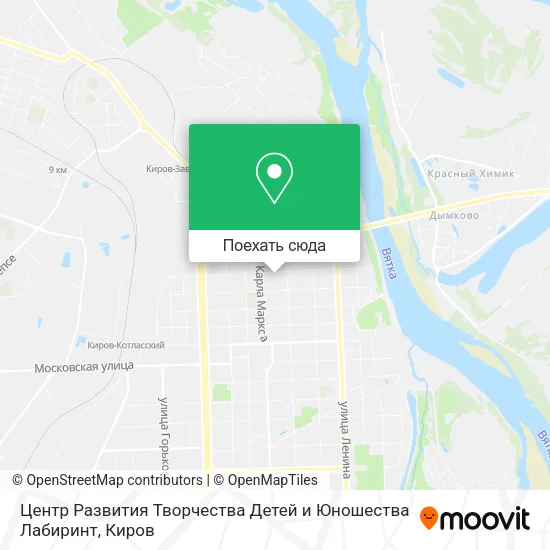 Карта Центр Развития Творчества Детей и Юношества Лабиринт