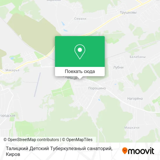 Карта Талицкий Детский Туберкулезный санаторий