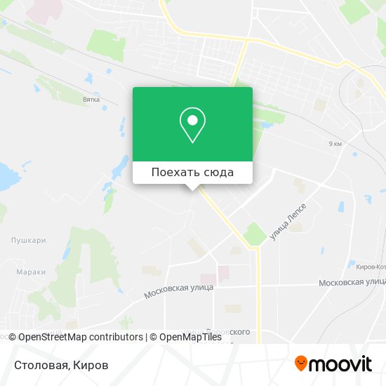 Карта Столовая
