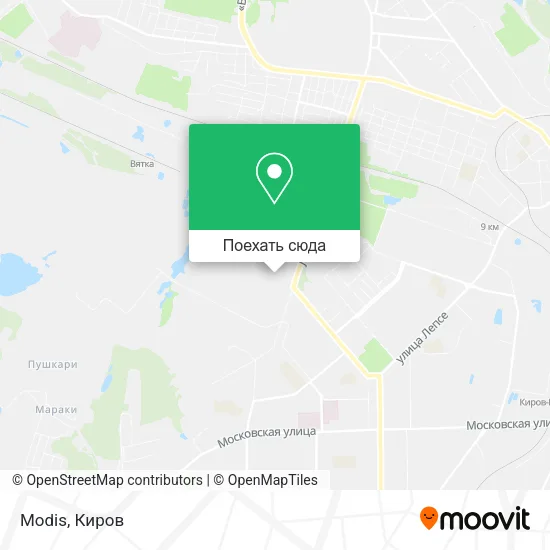 Карта Modis