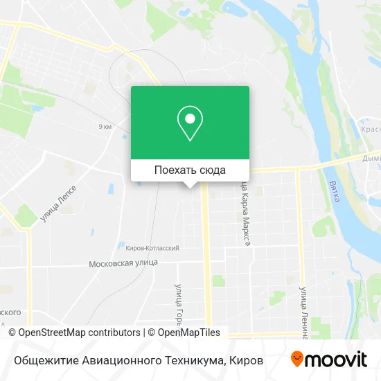Карта Общежитие Авиационного Техникума