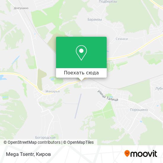 Карта Mega Tsentr