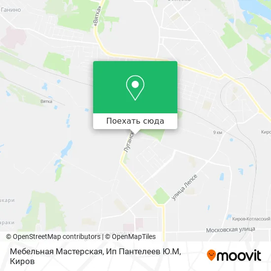 Карта Мебельная Мастерская, Ип Пантелеев Ю.М