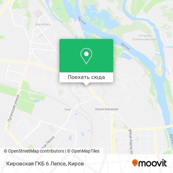 Карта Кировская ГКБ 6 Лепсе