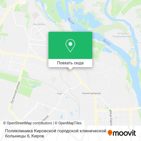Карта Поликлиника Кировской городской клинической больницы 6