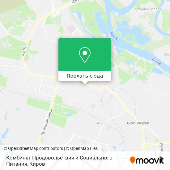 Карта Комбинат Продовольствия и Социального Питания