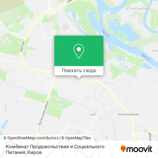 Карта Комбинат Продовольствия и Социального Питания