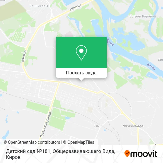 Карта Детский сад №181, Общеразвивающего Вида