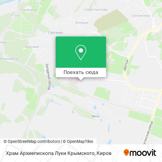Карта Храм Архиепископа Луки Крымского