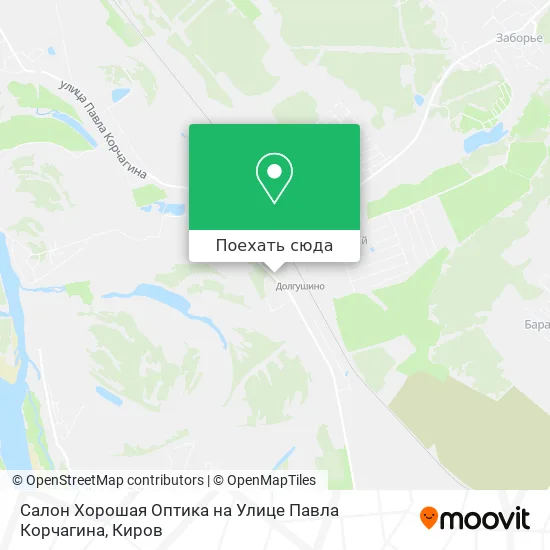 Карта Салон Хорошая Оптика на Улице Павла Корчагина