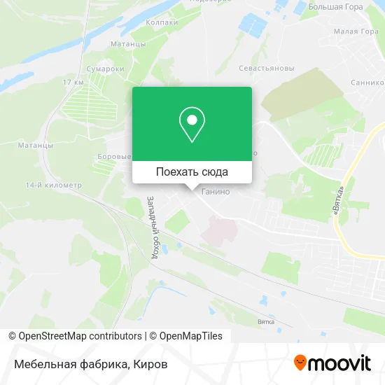 Карта Мебельная фабрика
