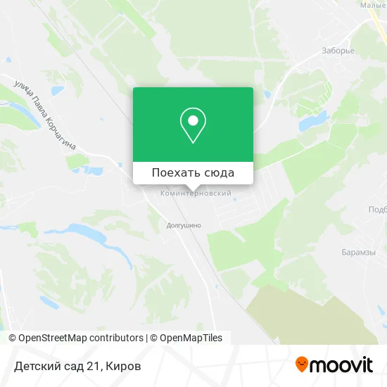 Карта Детский сад 21