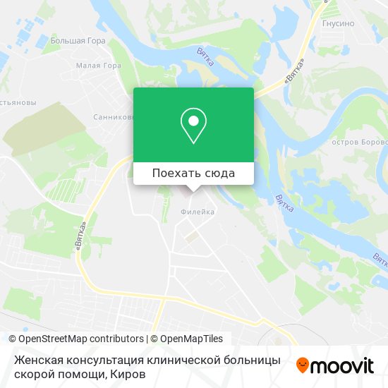 Карта Женская консультация клинической больницы скорой помощи